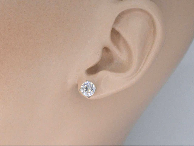 Witgouden diamanten oorbellen van 2.00 carat - afbeelding 2 van  9
