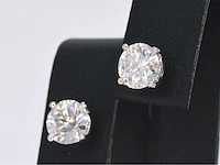 Witgouden diamanten oorbellen van 2.00 carat - afbeelding 4 van  9