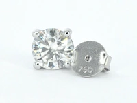 Witgouden diamanten oorbellen van 2.00 carat - afbeelding 9 van  9