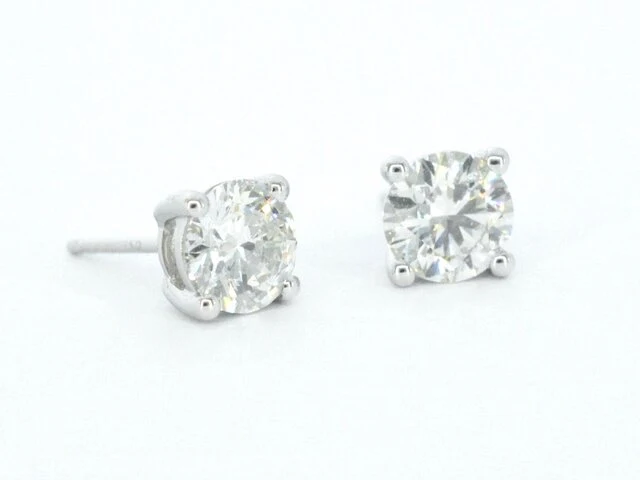Witgouden diamanten oorbellen van 2.00 carat - afbeelding 1 van  8