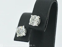 Witgouden diamanten oorbellen van 2.00 carat - afbeelding 3 van  8