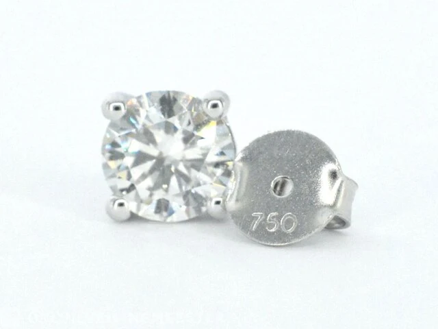 Witgouden diamanten oorbellen van 2.00 carat - afbeelding 8 van  8