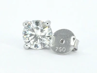 Witgouden diamanten oorbellen van 2.00 carat - afbeelding 8 van  8
