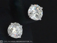 Witgouden diamanten oorbellen van 3.00 carat - afbeelding 3 van  7