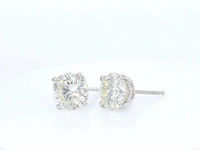 Witgouden diamanten oorbellen van 3.00 carat - afbeelding 4 van  7