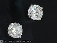 Witgouden diamanten oorbellen van 3.00 carat - afbeelding 3 van  8