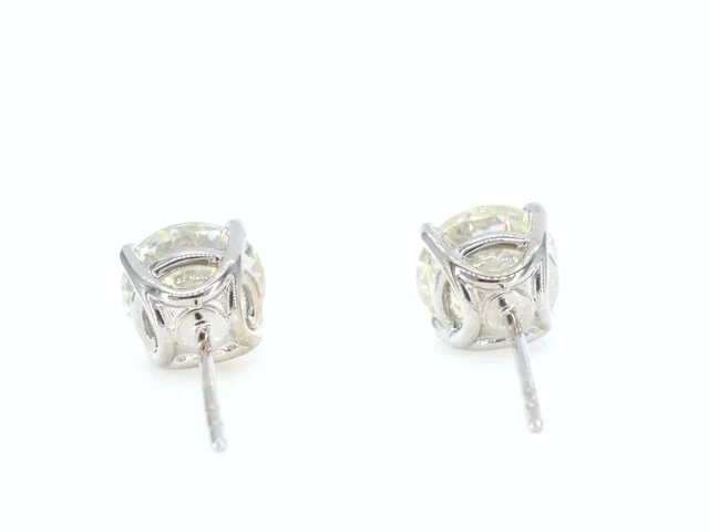 Witgouden diamanten oorbellen van 3.00 carat - afbeelding 5 van  8