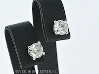 Witgouden diamanten oorbellen van 3.00 carat - afbeelding 4 van  8