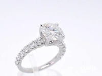 Witgouden diamanten ring met een gemaakte briljant cut van 3.00 carat - afbeelding 4 van  9