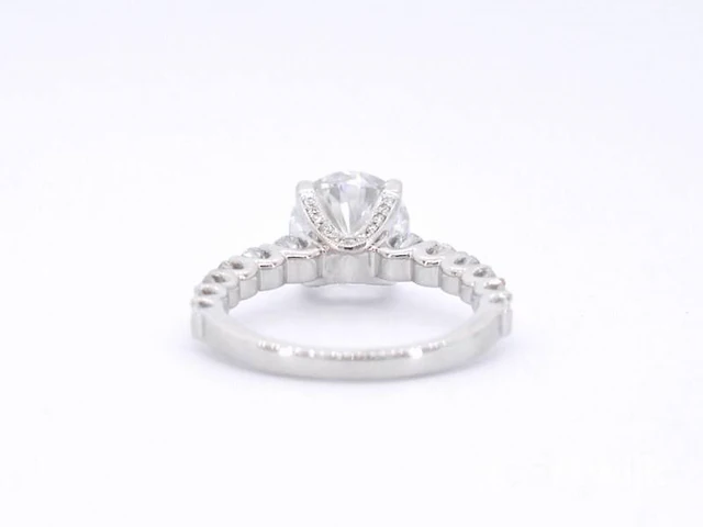 Witgouden diamanten ring met een gemaakte briljant cut van 3.00 carat - afbeelding 6 van  9