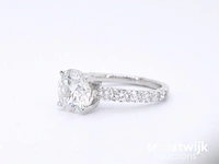 Witgouden diamanten ring met een gemaakte briljant cut van 3.00 carat - afbeelding 7 van  9