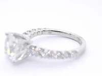 Witgouden diamanten ring met een gemaakte briljant cut van 3.00 carat - afbeelding 8 van  9