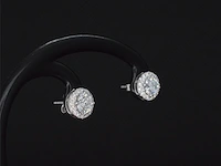 Witgouden diamanten solitair oorbellen van 1.26 carat - afbeelding 5 van  8