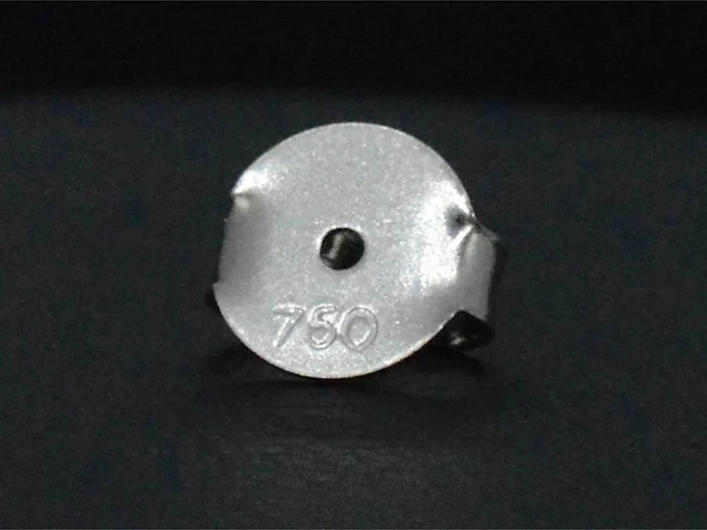 Witgouden diamanten solitair oorbellen van 1.26 carat - afbeelding 8 van  8