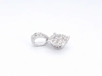 Witgouden entourage hanger met briljant geslepen diamanten set 1 - afbeelding 6 van  7