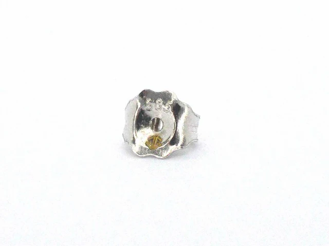 Witgouden entourage oorbellen met diamant - afbeelding 6 van  8