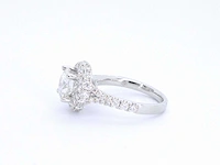 Witgouden entourage ring briljant 2.00 ct - afbeelding 7 van  10
