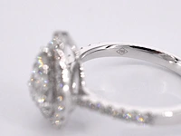 Witgouden entourage ring diamanten pear shape - afbeelding 11 van  11