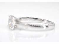 Witgouden entourage ring met briljant geslepen diamanten - afbeelding 5 van  7