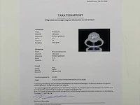 Witgouden entourage ring met diamanten en een briljant - natuurlijk - afbeelding 9 van  9