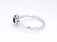 Witgouden entourage ring met diamanten en natuurlijke opaal - afbeelding 5 van  10