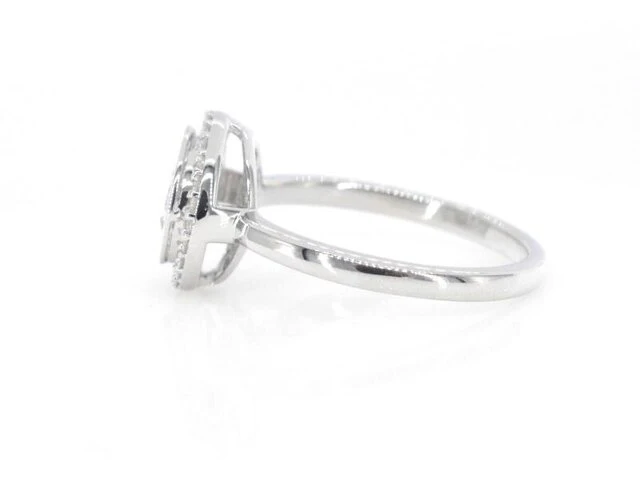 Witgouden entourage ring met diamanten - afbeelding 3 van  7