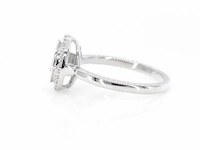 Witgouden entourage ring met diamanten - afbeelding 3 van  7