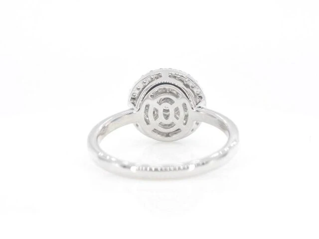 Witgouden entourage ring met diamanten - afbeelding 4 van  7