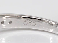 Witgouden entourage ring met diamanten - afbeelding 4 van  6