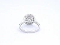 Witgouden entourage ring met een briljant geslepen diamant 2.00 carat - afbeelding 9 van  10
