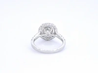 Witgouden entourage ring met een briljant geslepen diamant 2.00 carat - afbeelding 8 van  10