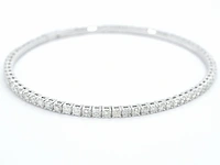 Witgouden flexibele armband met diamant 2.50 carat - afbeelding 4 van  8
