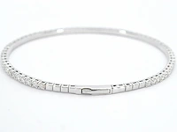 Witgouden flexibele armband met diamant 2.50 carat - afbeelding 5 van  8
