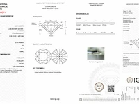 Witgouden halo ring met een briljant geslepen diamanten van 2.08 carat - afbeelding 3 van  9