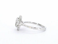 Witgouden halo ring met een briljant geslepen diamanten van 2.08 carat - afbeelding 5 van  9