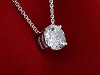 Witgouden halsketting diamant 0.70 ct