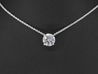 Witgouden halsketting diamant 0.70 ct - afbeelding 2 van  6
