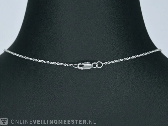 Witgouden halsketting met een briljant geslepen diamant van 2.00 carat - afbeelding 6 van  9