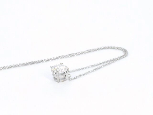 Witgouden halsketting met een briljant geslepen diamant van 2.00 carat - afbeelding 8 van  9