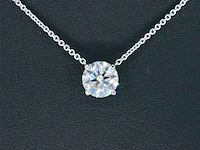 Witgouden halsketting met een briljant van 2.00 carat