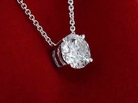 Witgouden halsketting met een briljant van 2.00 carat - afbeelding 2 van  9