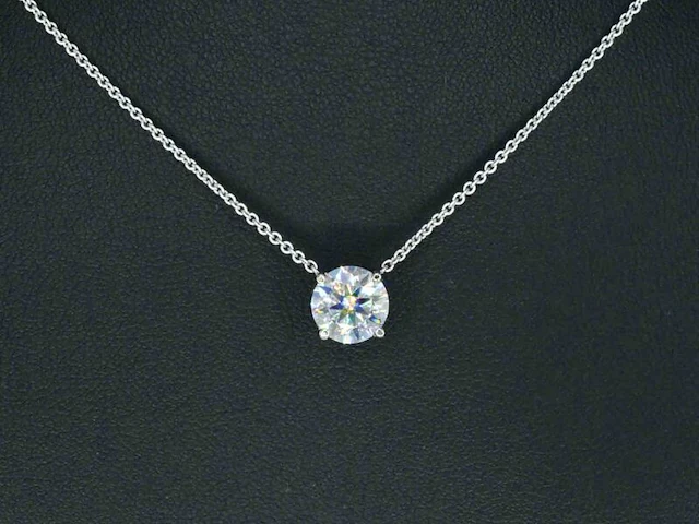 Witgouden halsketting met een briljant van 2.00 carat - afbeelding 3 van  9