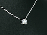 Witgouden halsketting met een briljant van 2.00 carat - afbeelding 5 van  9