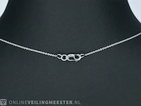 Witgouden halsketting met een diamant van 0.50 carat - afbeelding 5 van  6
