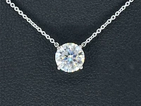 Witgouden halsketting met een diamant van 0.50 carat