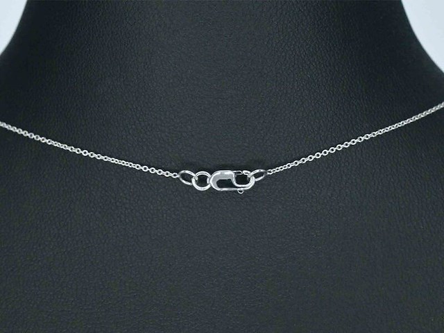 Witgouden halsketting met een diamant van 0.50 carat - afbeelding 5 van  7