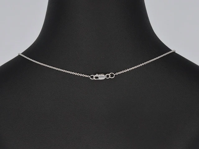 Witgouden halsketting met een diamant van 0.70 carat - afbeelding 3 van  6