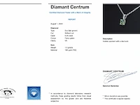Witgouden halsketting met een groene diamant 0.25 carat - afbeelding 3 van  9