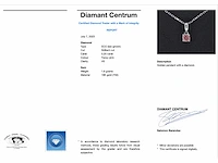 Witgouden halsketting met een roze diamant 0.20 carat - afbeelding 3 van  7