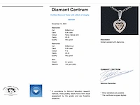 Witgouden hanger hart diamant roze wit - afbeelding 3 van  8